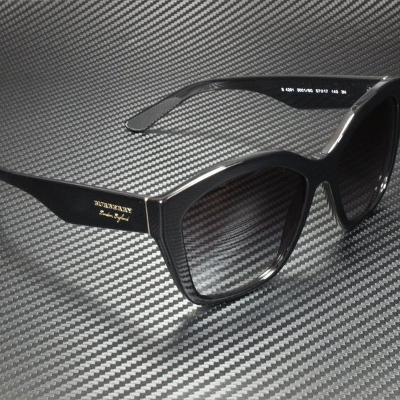 New! Burberry Black with Grey Gradient 57mm Sunglasses